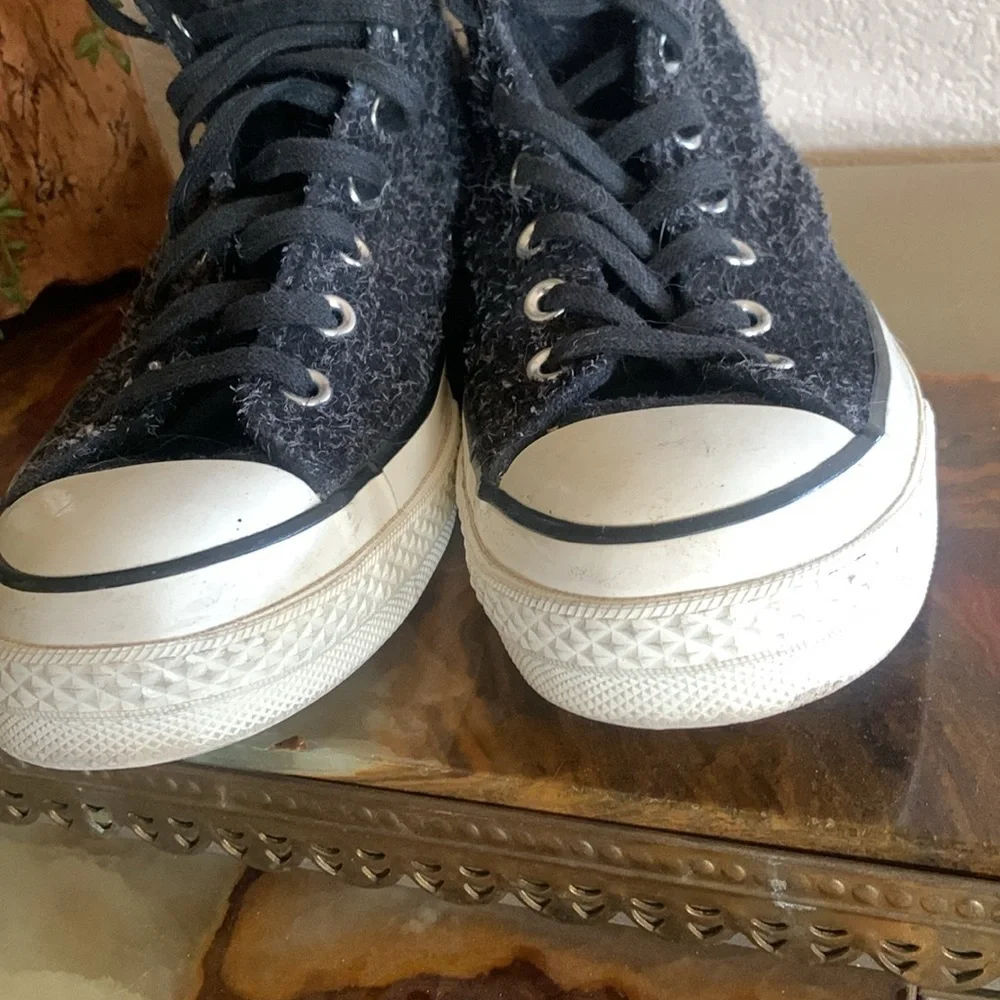 CONVERSE Chuck Taylor All Star High Tops Black Suede, White fleck. 8 - Picture 12 of 16